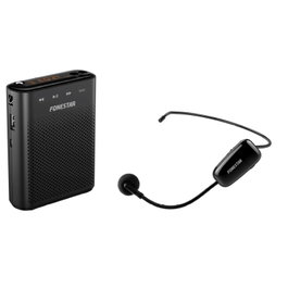 Fonestar Alta-Voz-W30 Amplificador Portátil 30W con Micrófono Inalámbrico UHF, Grabador/Reproductor USB/MicroSD/MP3, Batería Recargable
